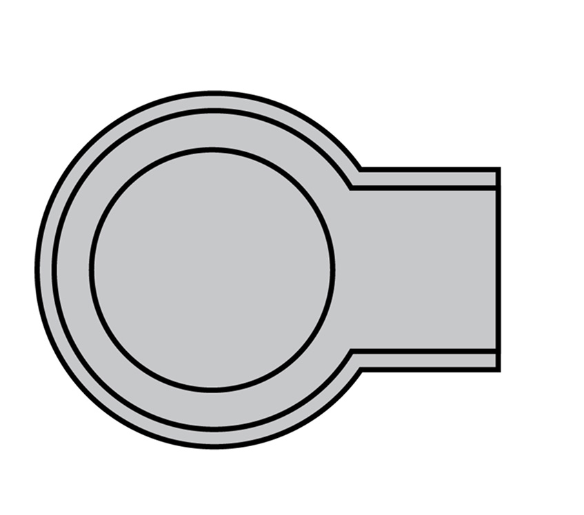 5 multi metal circle end piece